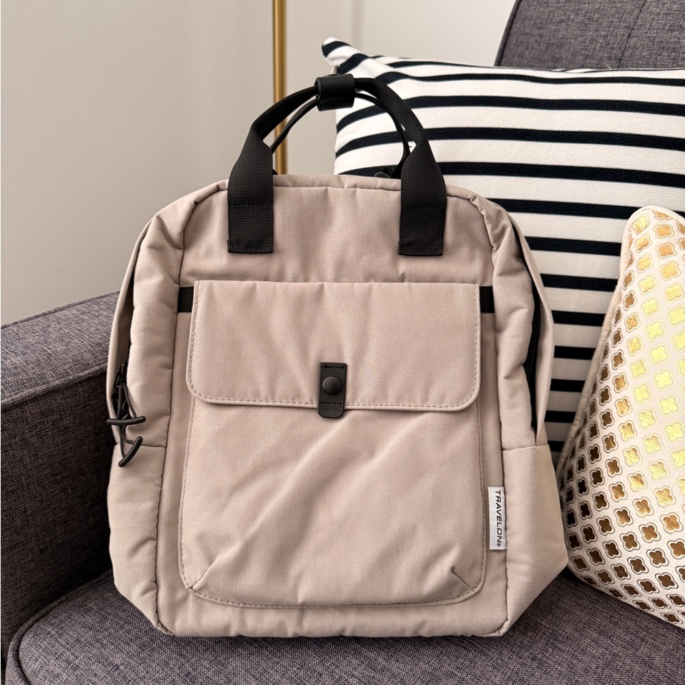 EUC Travelon Origin Sustainable Anti-Theft Small Backpack in Driftwood